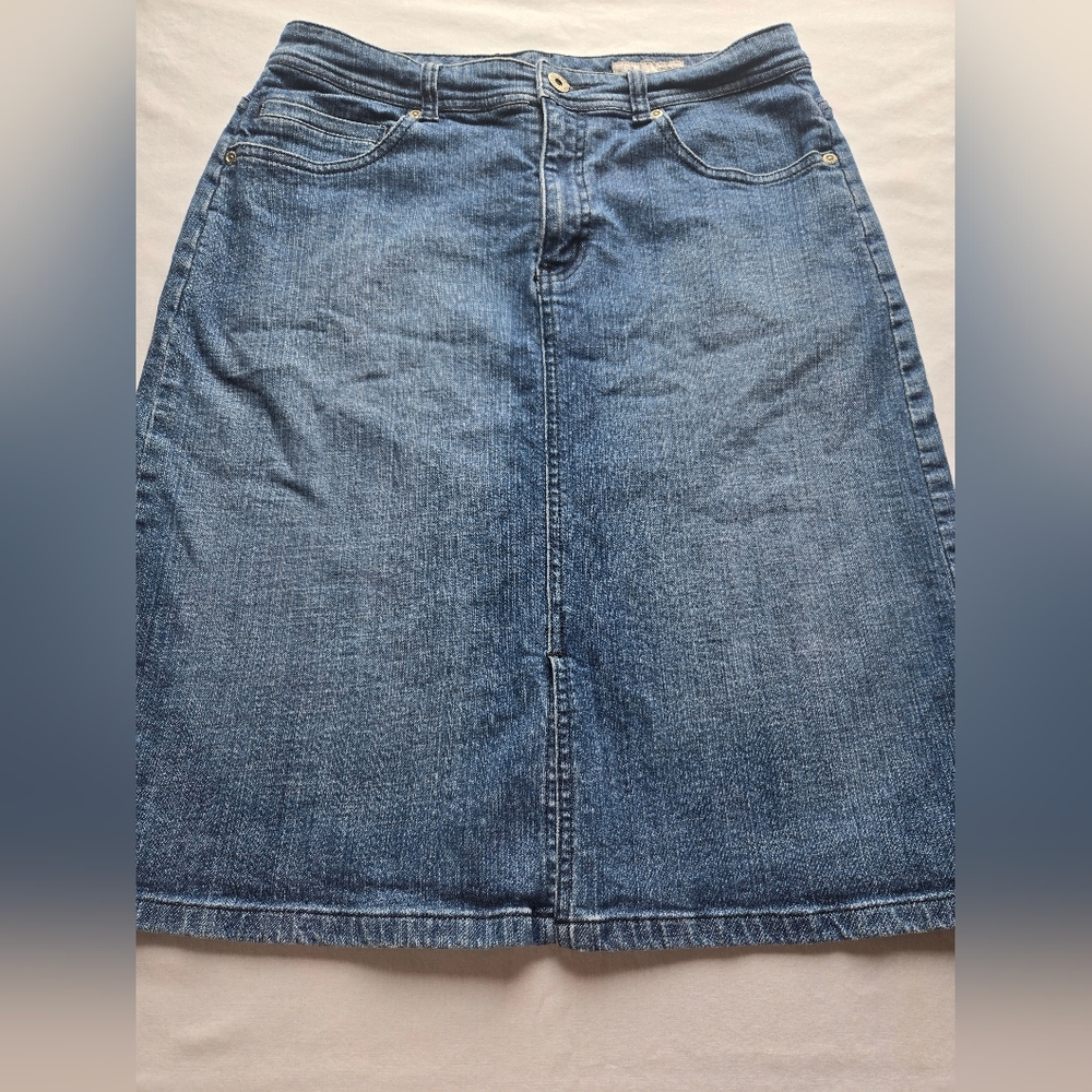 Chico's Blue Denim Pencil Skirt
